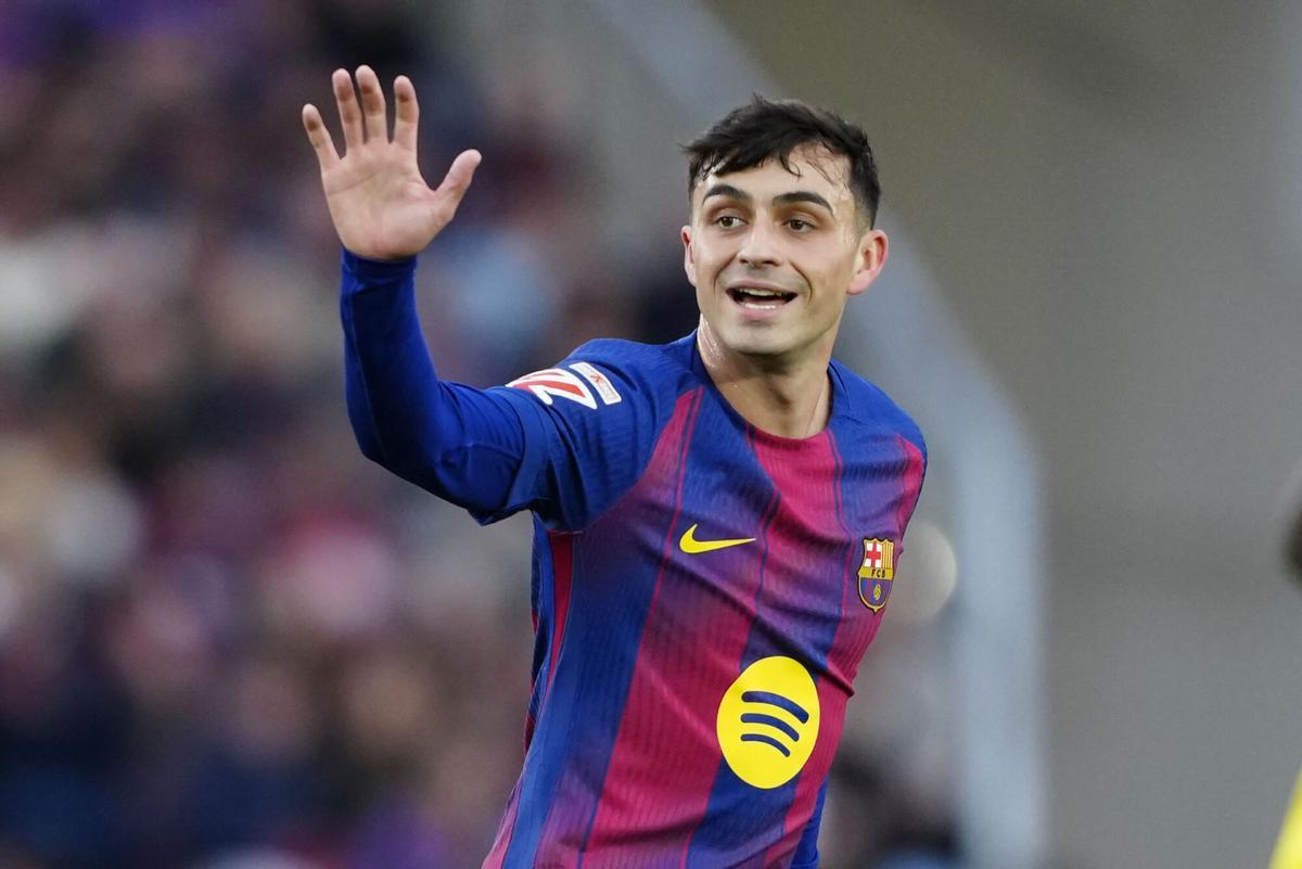 BARCELONA, 28/02/2026.-El centrocampista del Barcelona Pedro González "Pedri", durante el partido de la jornada 26 de LaLiga entre el Barcelona y el Villarreal, este sábado en el estadio Spotify Camp Nou en Barcelona.-EFE/ Alejandro García