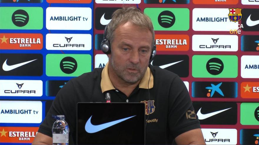 Hansi Flick: “A Gavi le está muy bien en los entrenos pero todavía necesita tiempo”