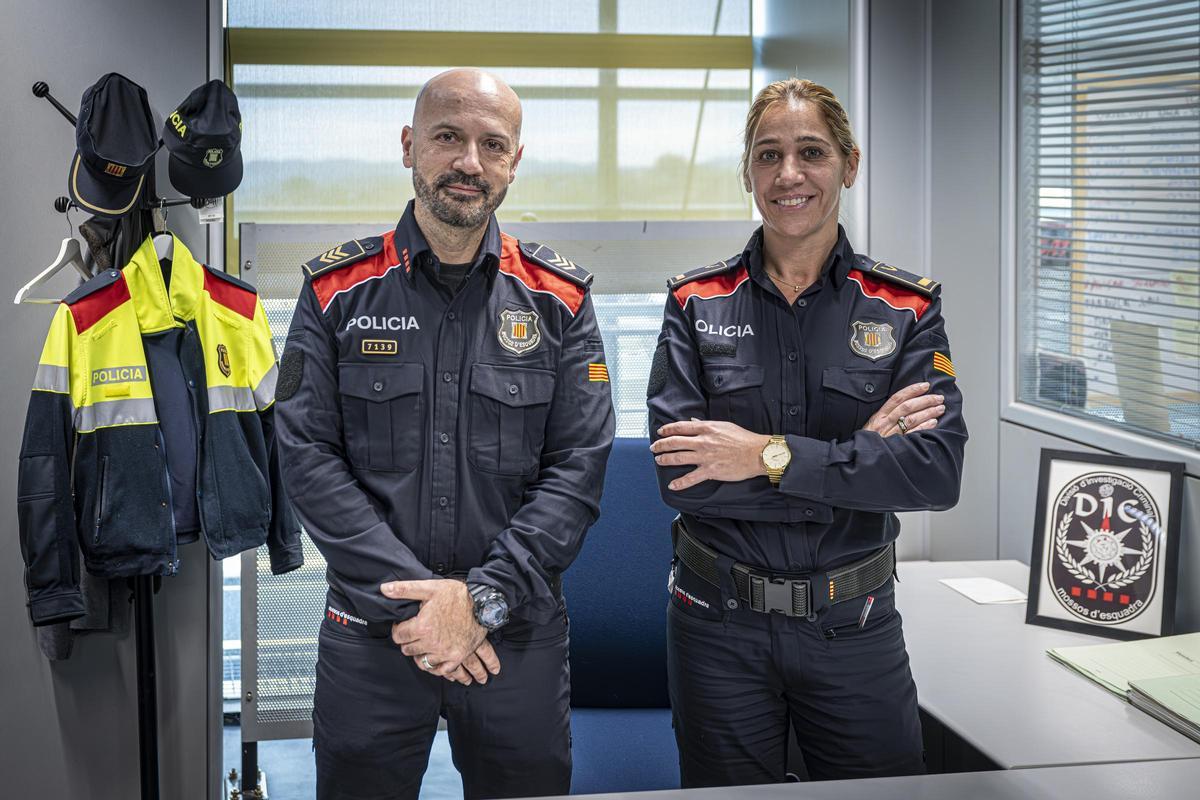 El subinspector Manel Novoa, jefe de la Unidad Central de Homicidios, y inspectora Ester Salcedo, jefa del área central de Investigación de Personas de la DIC.