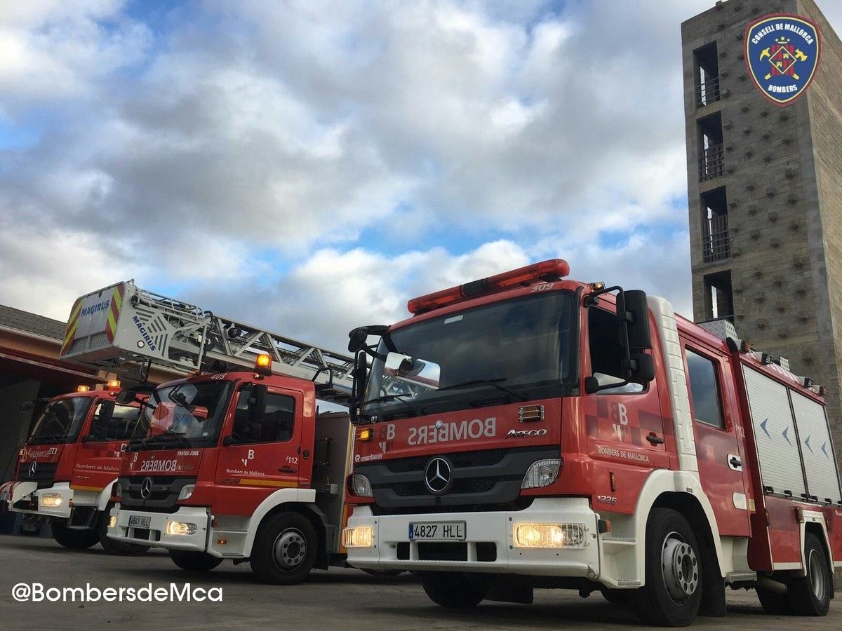 Camiones de los Bomberos.