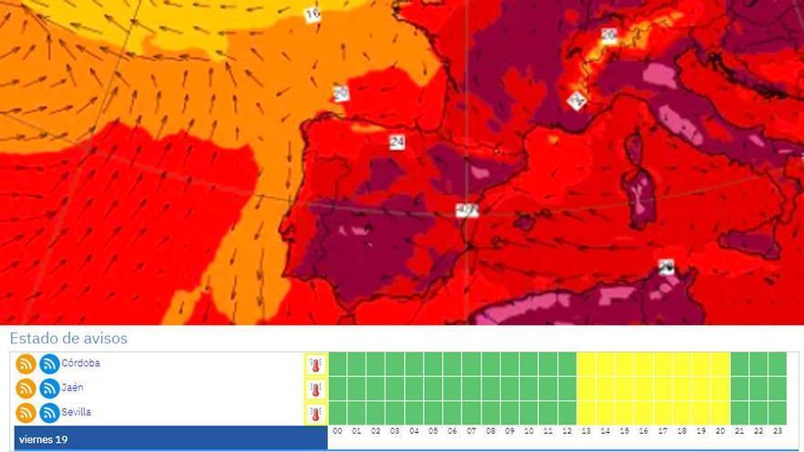 El calor pone en aviso amarillo a Andalucía: las temperaturas podrán alcanzar los 40ºC