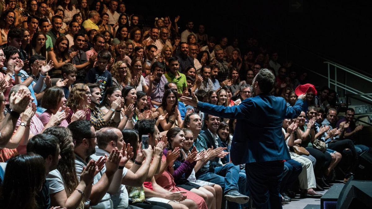 El ilusionista Jorge Blass en una de sus actuaciones en directo.