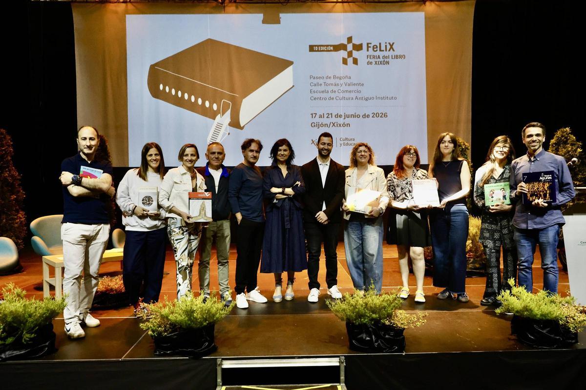 Participantes en la presentación de la nueva edición de la Feria del Libro de Xixón.