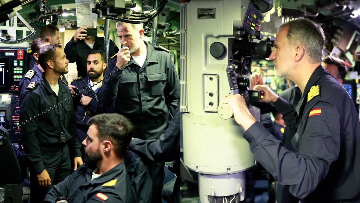 Así ha sido la experiencia del rey Felipe VI a bordo del submarino Isaac Peral en Cartagena