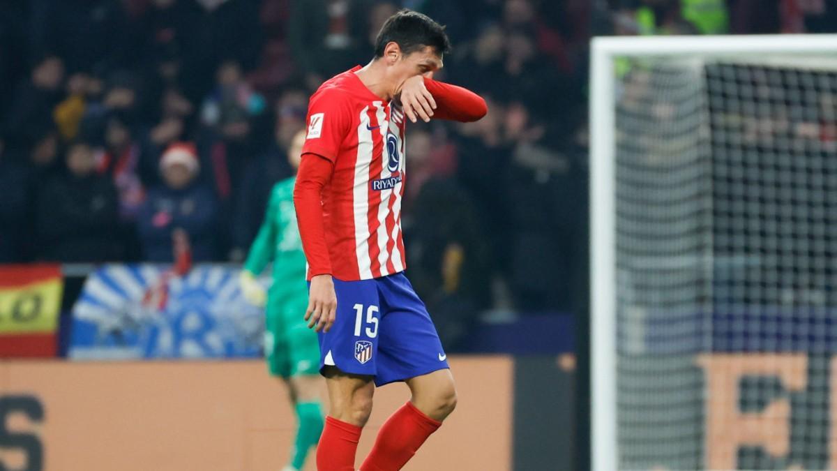 Stefan Savic, expulsado ante el Getafe