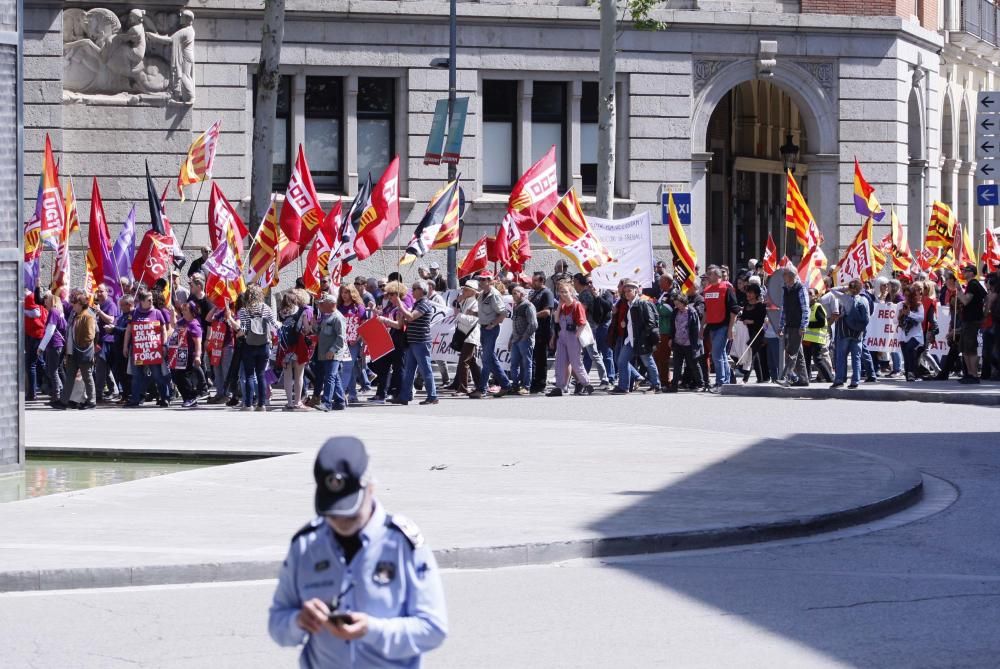 Manifestació del Primer de maig a Girona.