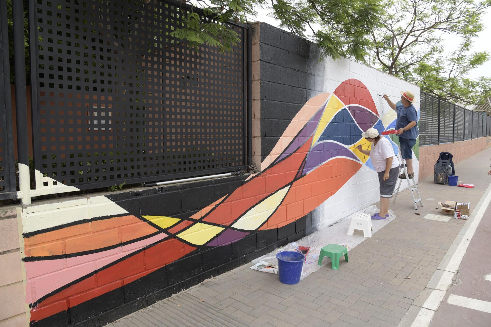 Los murales de la primera edición de #StreetArt Paiporta empiezan a tomar forma