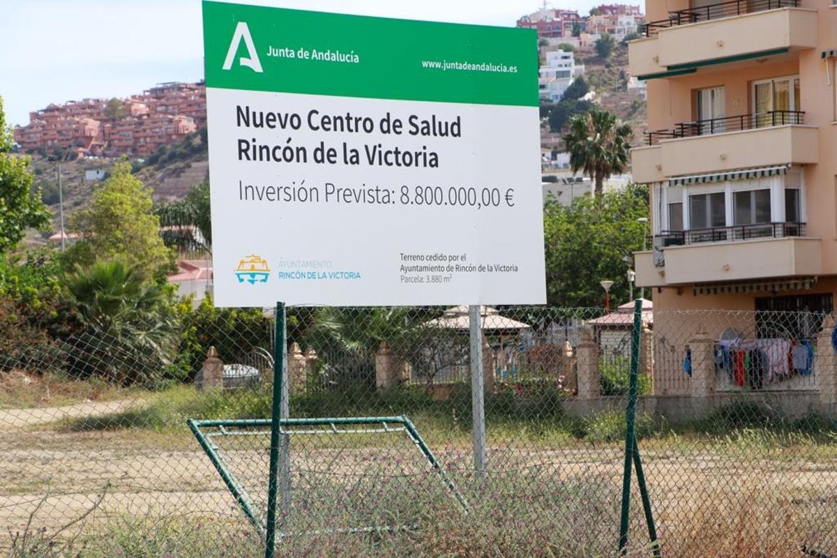 Parcela donde se construirá el nuevo centro de salud de Rincón de la Victoria.