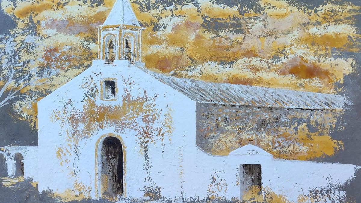 La iglesia de Sant Joan es la protagonista del cartel que anuncia la muestra ‘Tardor’, de Júlia Ribas.