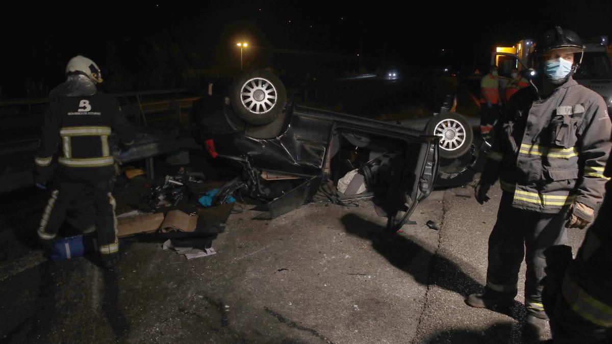 Fallecen dos mujeres en un grave accidente múltiple en Villaviciosa