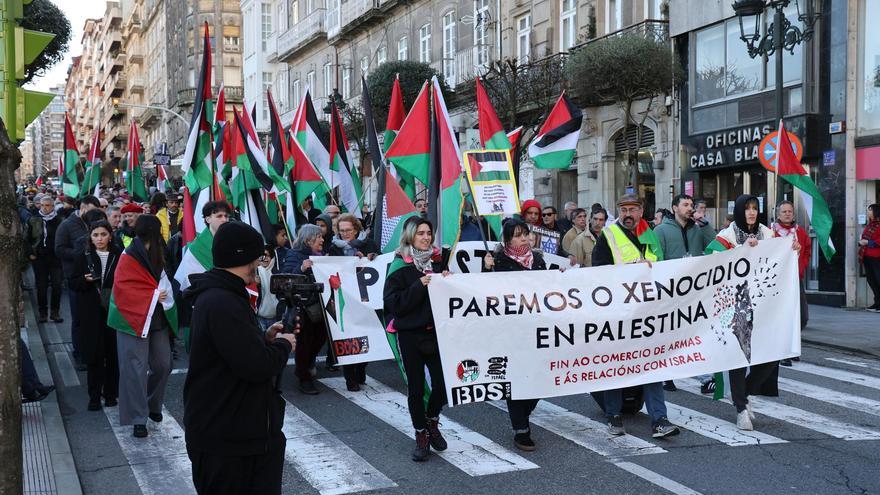 Vigo sale a la calle: &quot;Paremos el genocidio en Palestina&quot;