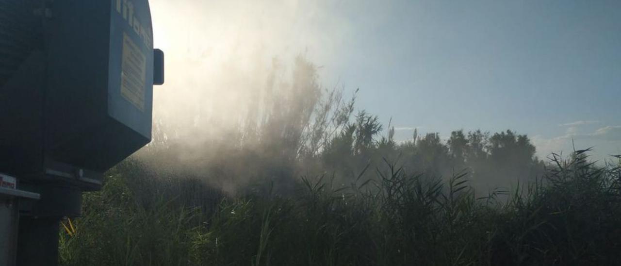 Imagen de archivo de una fumigación en Almardà.  | LEVANTE-EMV