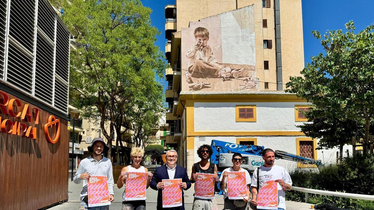 Una imagen de la presentación de esta nueva edición de INCA STREET ART, este miércoles en Inca.