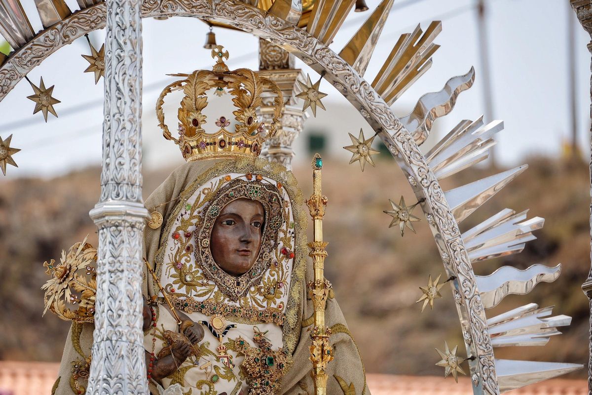 The Patroness of the Canary Islands during the procession