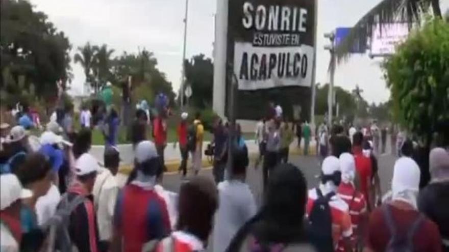 Disturbios en el aeropuerto de Acapulco