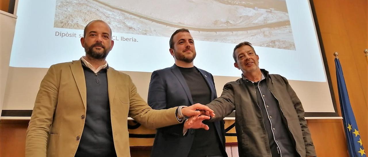 Gomà, Coberó i Fàbrega, en la presentació pública del projecte