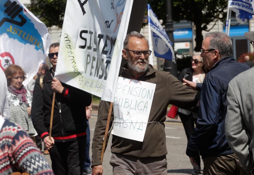 Manifestación de los pensionistas en Oviedo