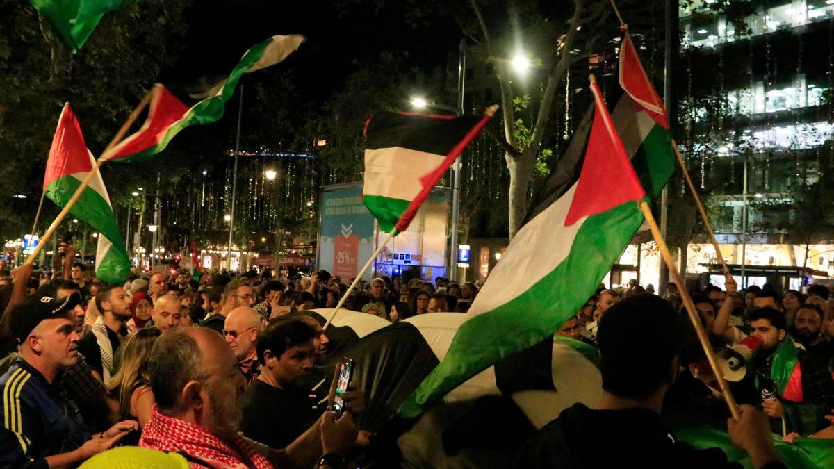 Manifestación propalestina en Barcelona