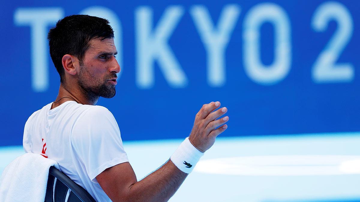 Djokovic, tras un entrenamiento en Tokio