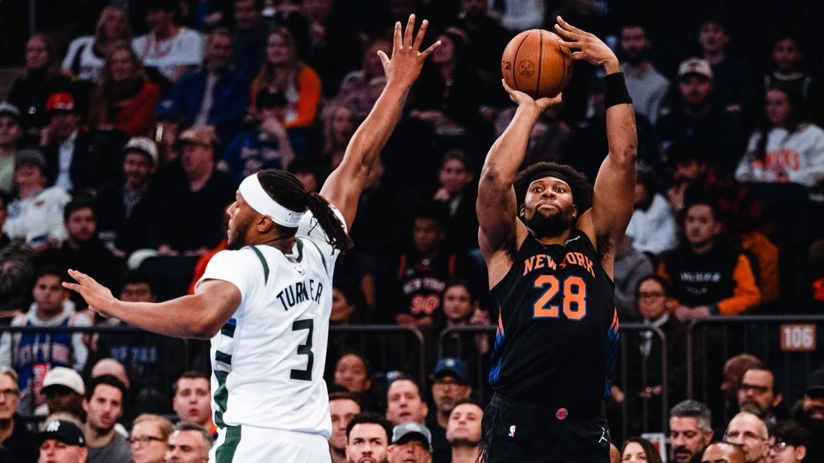 Guerschon Yabusele en uno de sus últimos partidos con los Knicks