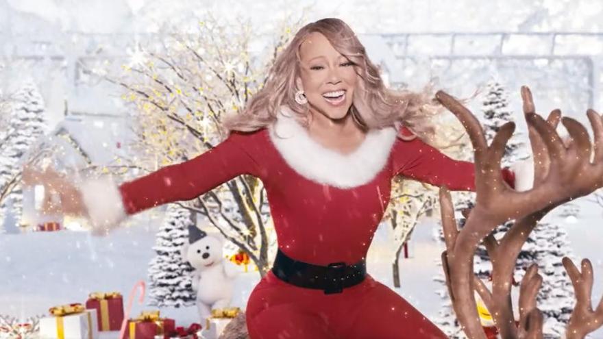 Mariah Carey en el seu vídeo de benvinguda al Nadal
