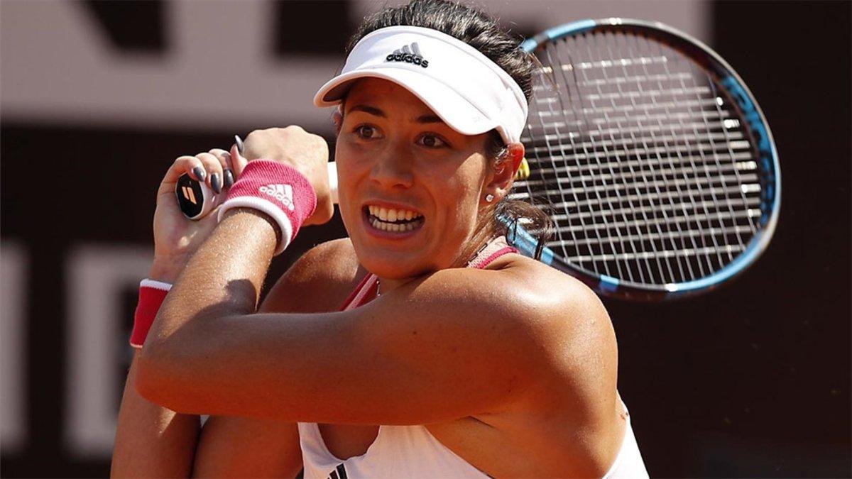 Muguruza, durante su partido contra Gauff