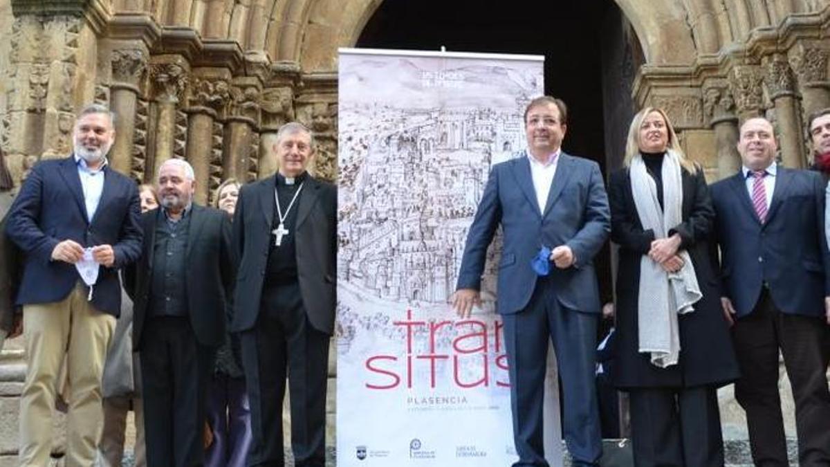 El plano de Luis de Toro, en el cartel de la exposición de las Edades del Hombre en Plasencia.