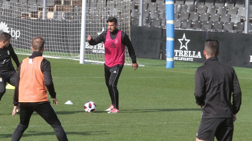 Moisés durante un entrenamiento