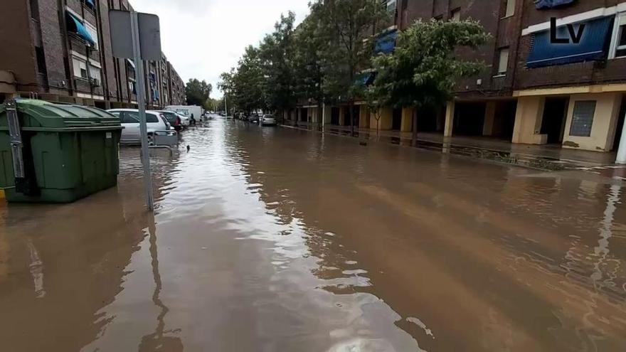 Inundación en el barrio de Baladre.