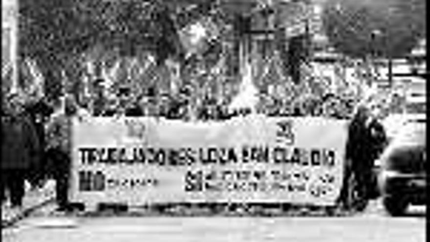 Imagen de archivo de una manifestación de los trabajadores de San Claudio.