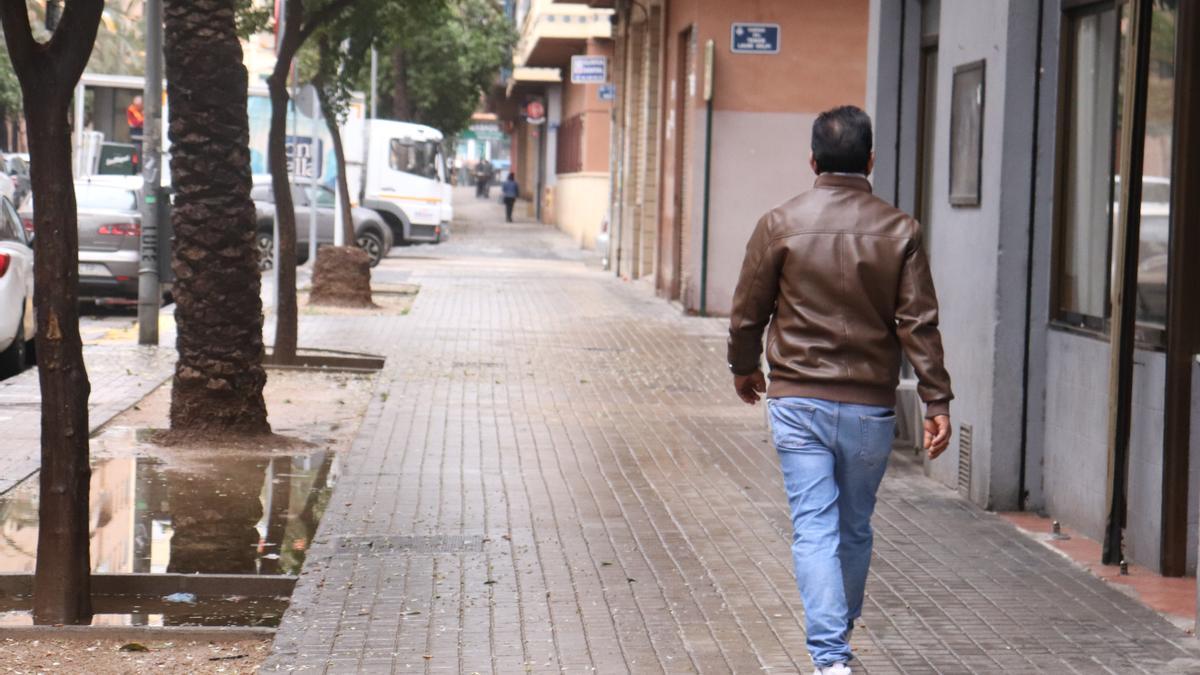 Lugar en el que se produjo la agresión mortal en 2019, en la calle Sierra Martés de València.