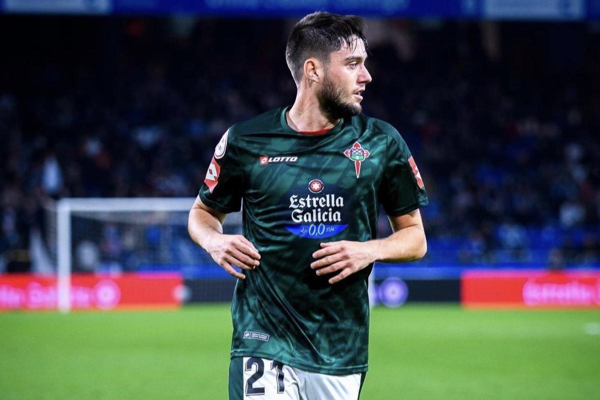 Jaume Jardí, durante un partido con la camiseta del Racing de Ferrol.