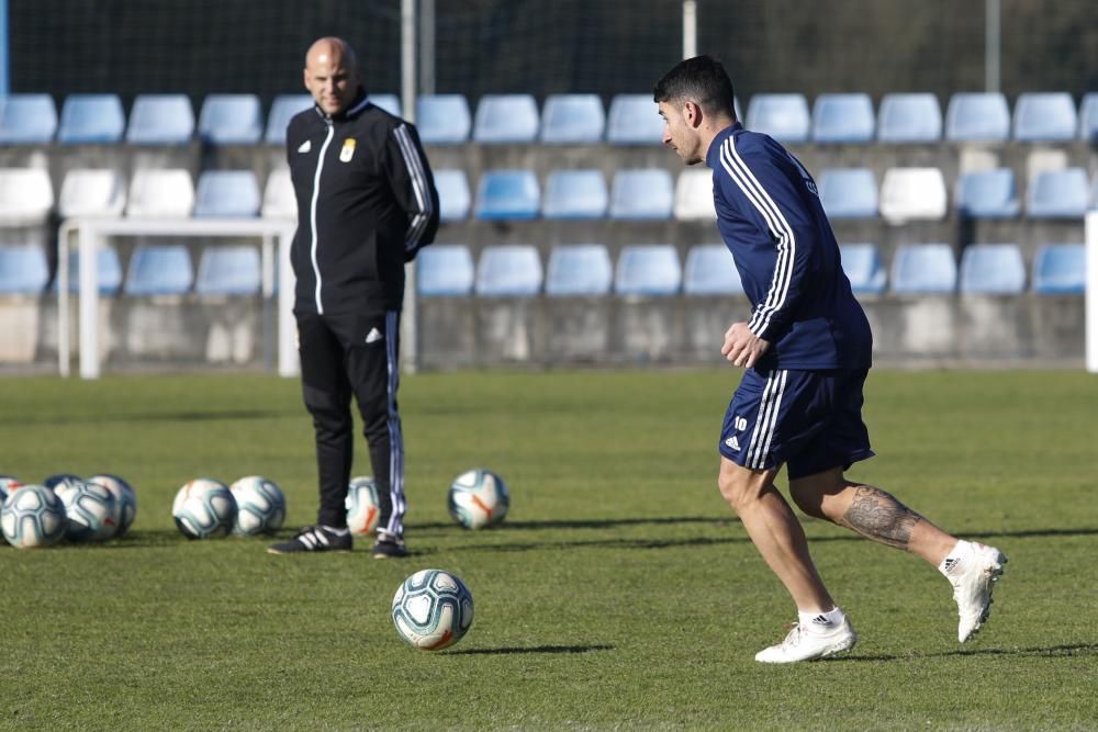 Entrenamiento del Oviedo en El Requexón