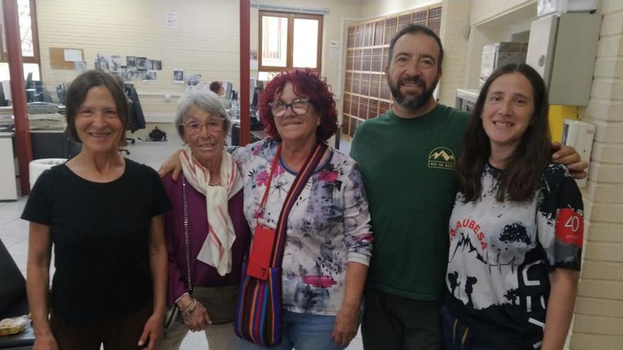 María José Alonso, Paula Ranilla, Celia Clua, Francisco Piqué y Montse Gelonch, del proyecto Ixmucané, desarrollado en Guatemala.