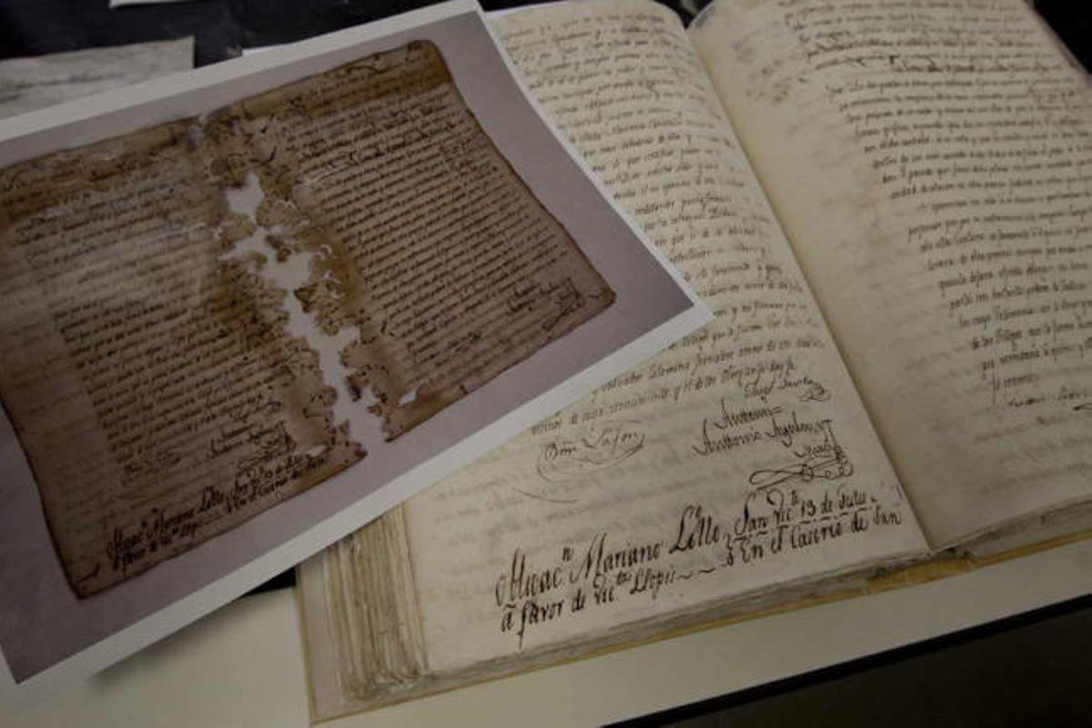El laboratorio de papel de Alicante ya ha recuperado 113 documentos