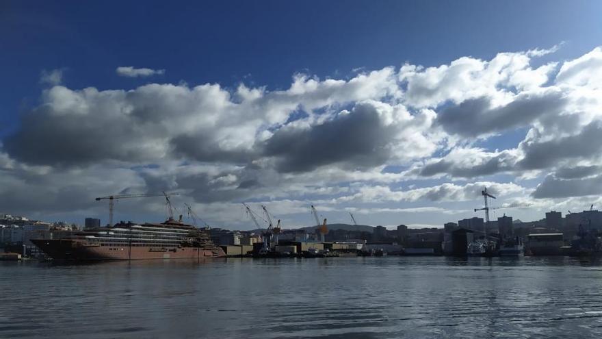Panorámica de los astilleros de Beiramar, en Vigo