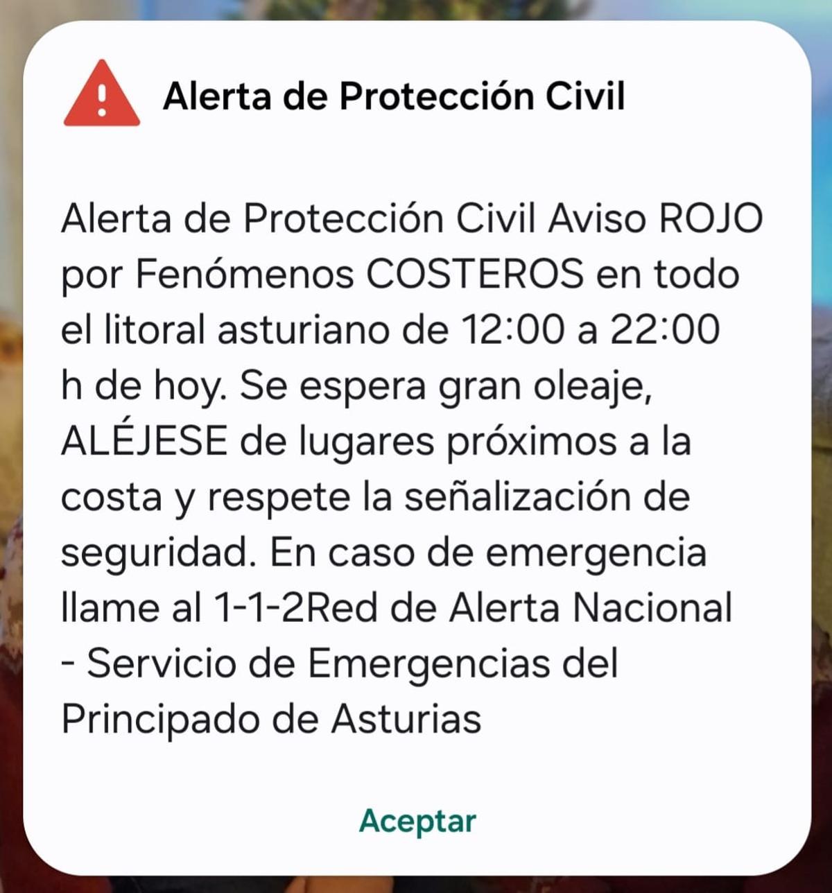 Alerta de protección civil