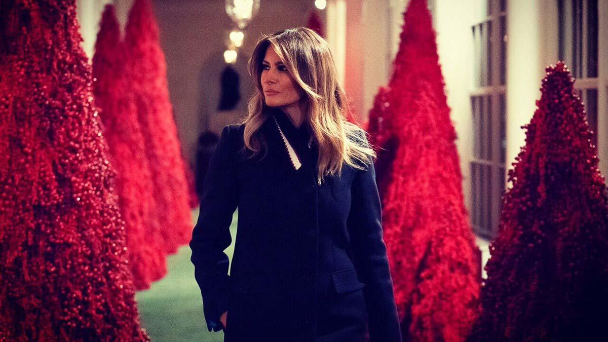 Melania Trump presenta la decoración de Navidad de la Casa Blanca.