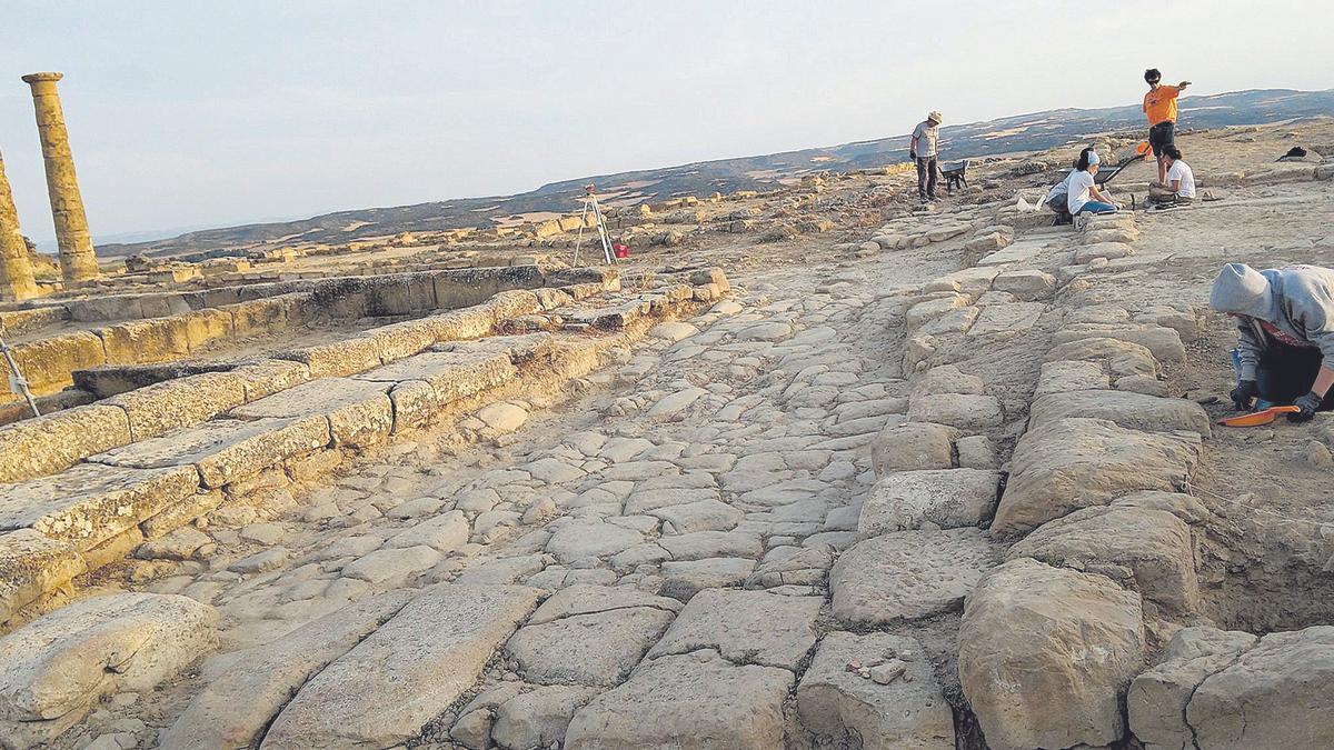 El yacimiento de Los Bañales, en Uncastillo, es uno de los más activos de la comunidad de la última década.