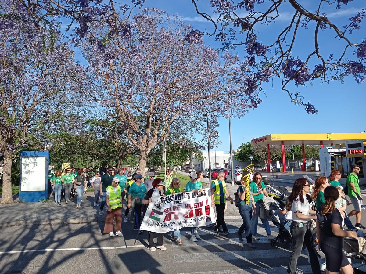 Manifestación desarrollada en Corbera.
