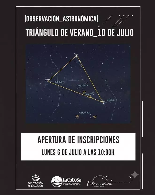 La Cocosa mira al cielo: la Diputación de Badajoz invita a descubrir el Triángulo de Verano