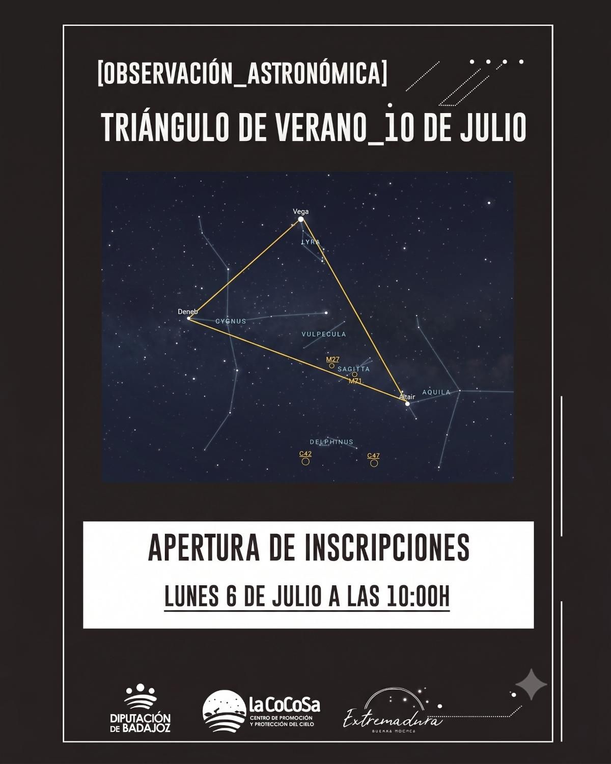 Cartel de la observación astronómica.