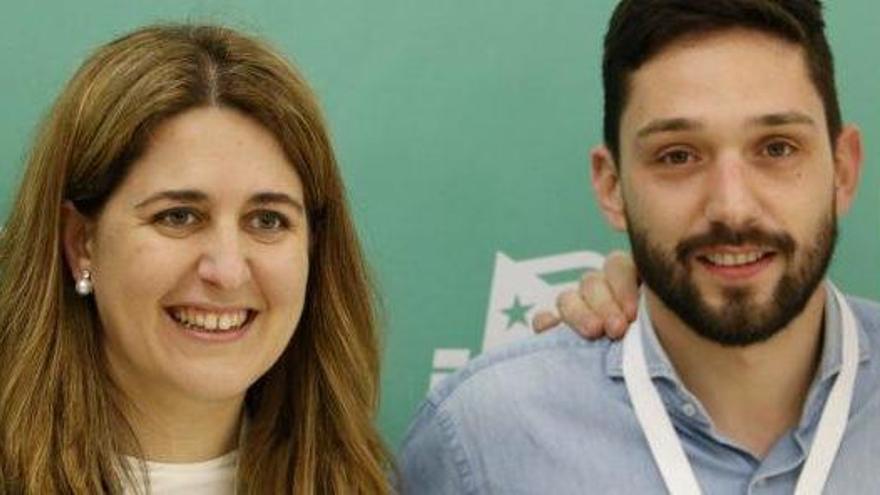 La coordinadora del PDeCAT, Marta Pascal, juntament amb el secretari general de la JNC, Sergi Miquel