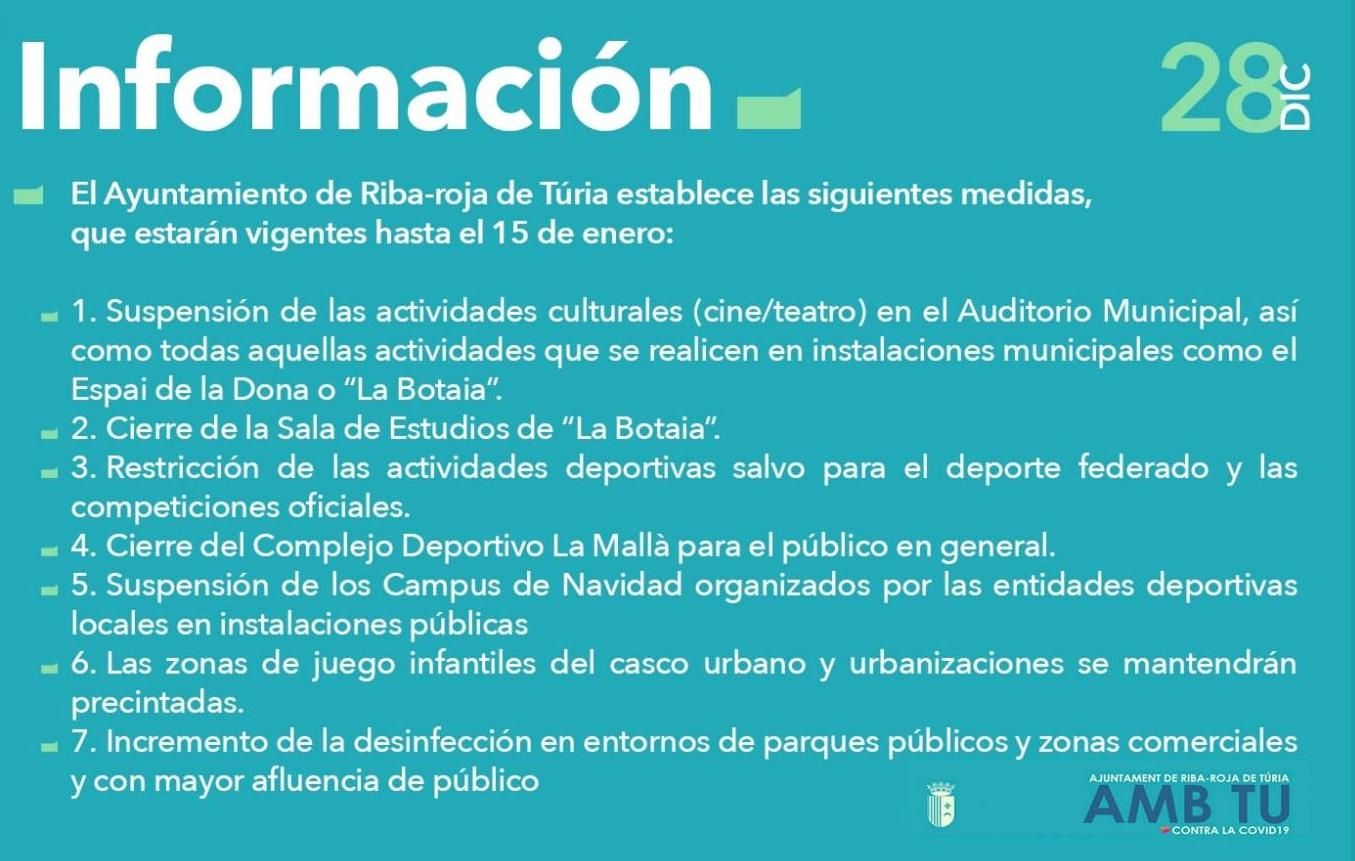 Nuevas restricciones en Riba-roja