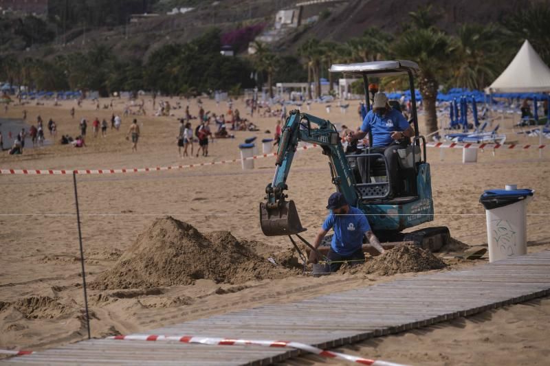 Instalación de la primera zona deportiva Teresitas