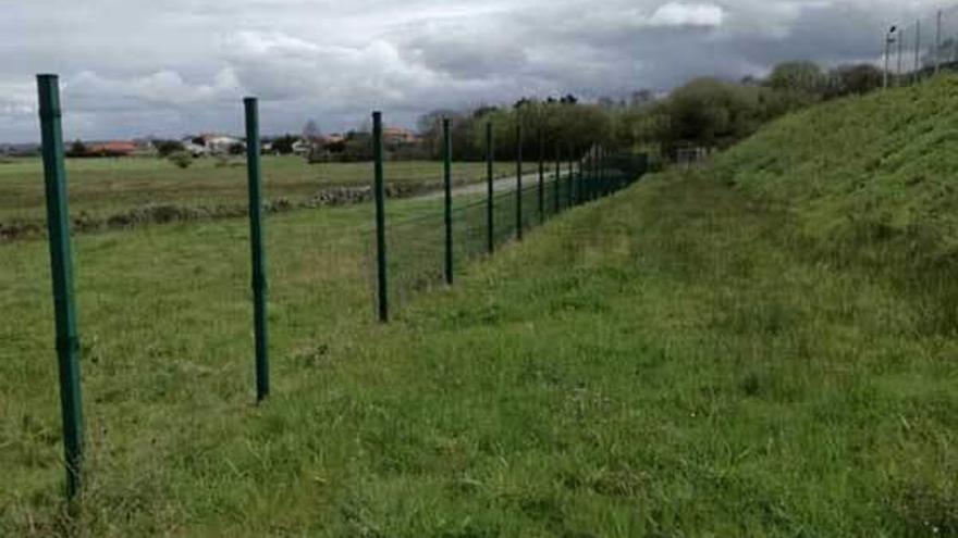 El cierre del recinto, sin parte de la valla.