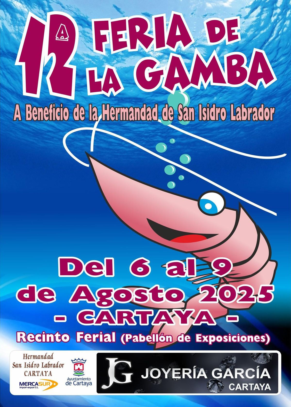 Cartel de la Feria de la Gamba de Cartaya.