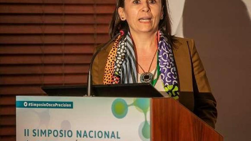 La doctora Fernández, en la presentación del proyecto. // FdV
