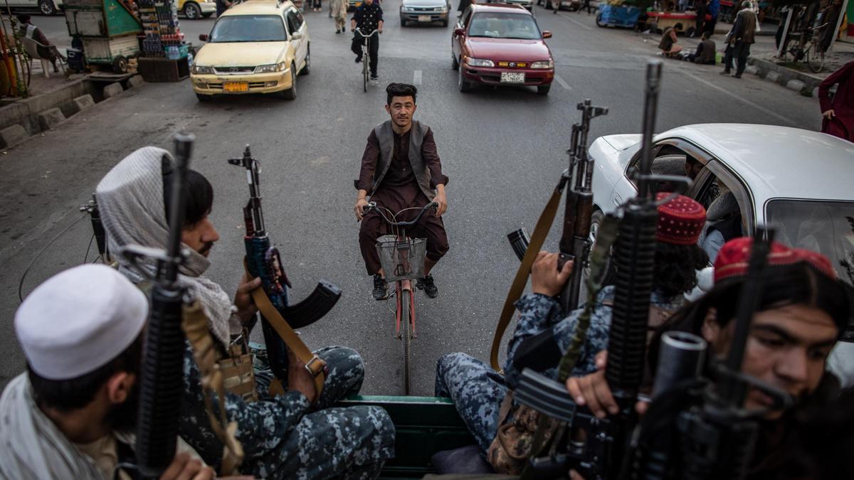 Milicianos talibán en Kabul.