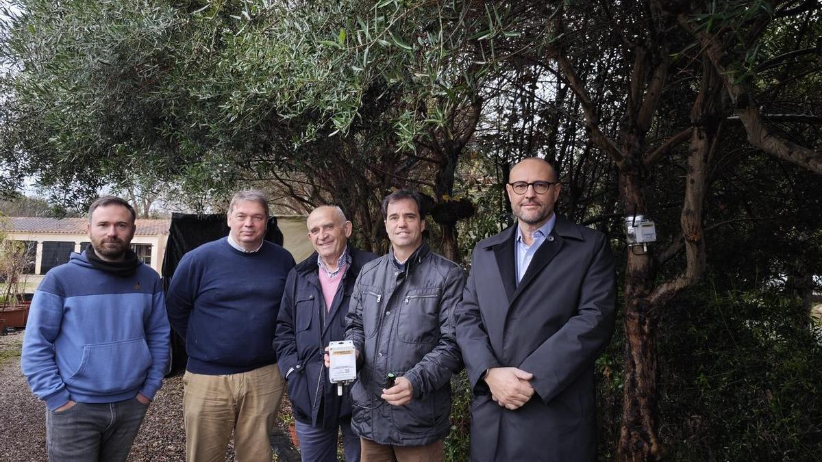 Toni Palerm, Jerónimo García, Hipólito Medrano, José M. Martí y Amadeo Corbí, en la UIB.